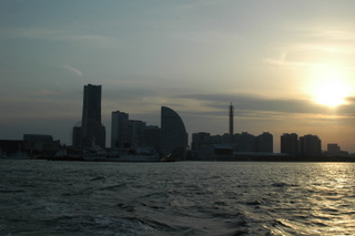 夕日の横浜港（１）